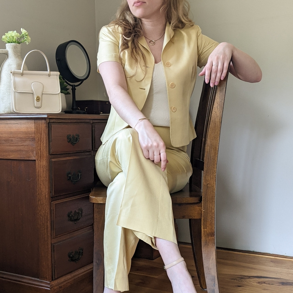 Vintage Butter Yellow Summer Suit